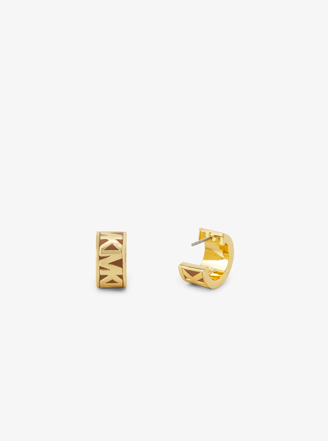 エナメル ハギー ゴールド ピアス