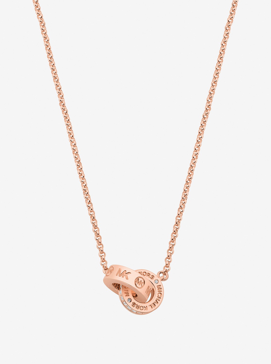 MICHAEL KORS パヴェ ハロ ネックレス ピンクゴールド ダイヤモンド MICHAEL KORS パヴェ ハロ ネックレス ピンクゴールド