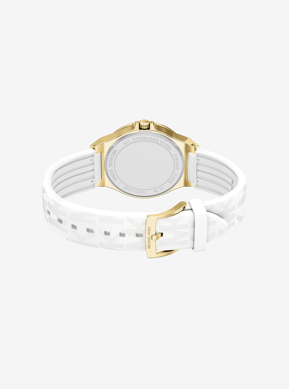 LENNOX 37MM PAVE SILICONE LOGO ウォッチ
