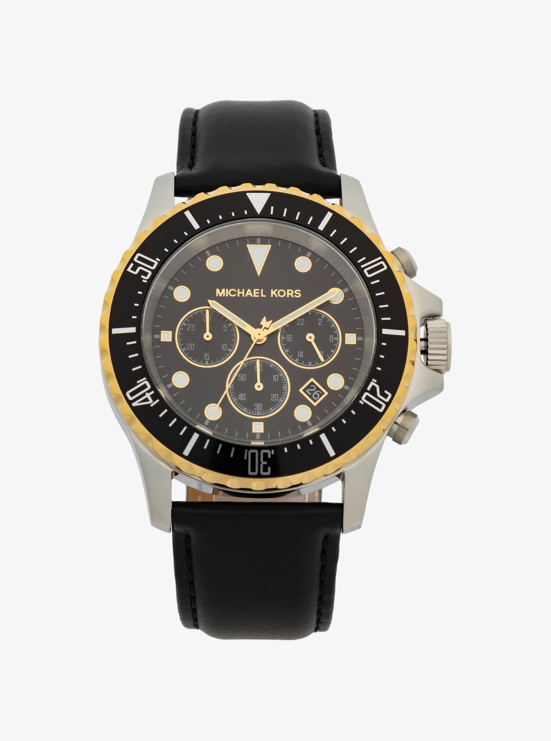 Michael Kors かわいい シンプル ロゴ シリコンベルト 腕時計 公式アウトレット】EVEREST オーバーサイズ シルバートーン & レザー