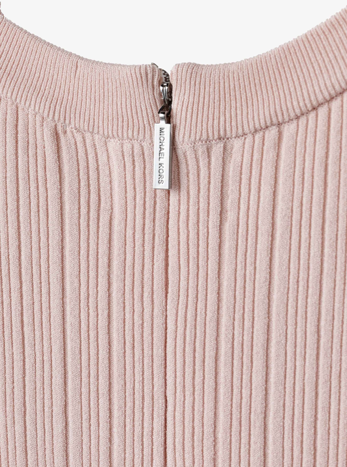 【MICHAEL KORS】 シルバー スパンコール ミニワンピ 公式アウトレット】ストレッチニット チェーンベルト ミニ