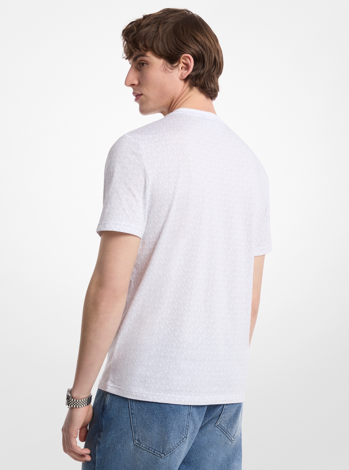 シークイン ロゴ コットン Tシャツ