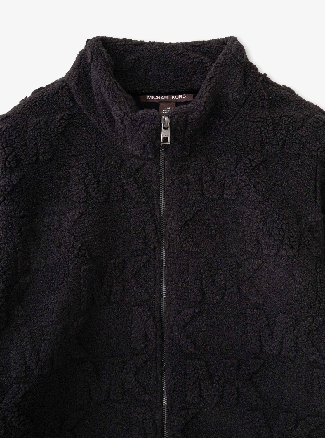 MKエンボスロゴ シェルパ モックネック ジップアップ ブルゾン