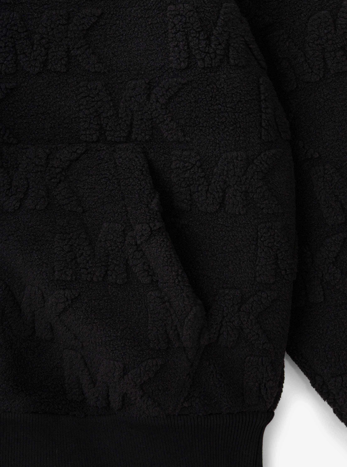 MKエンボスロゴ シェルパ モックネック ジップアップ ブルゾン