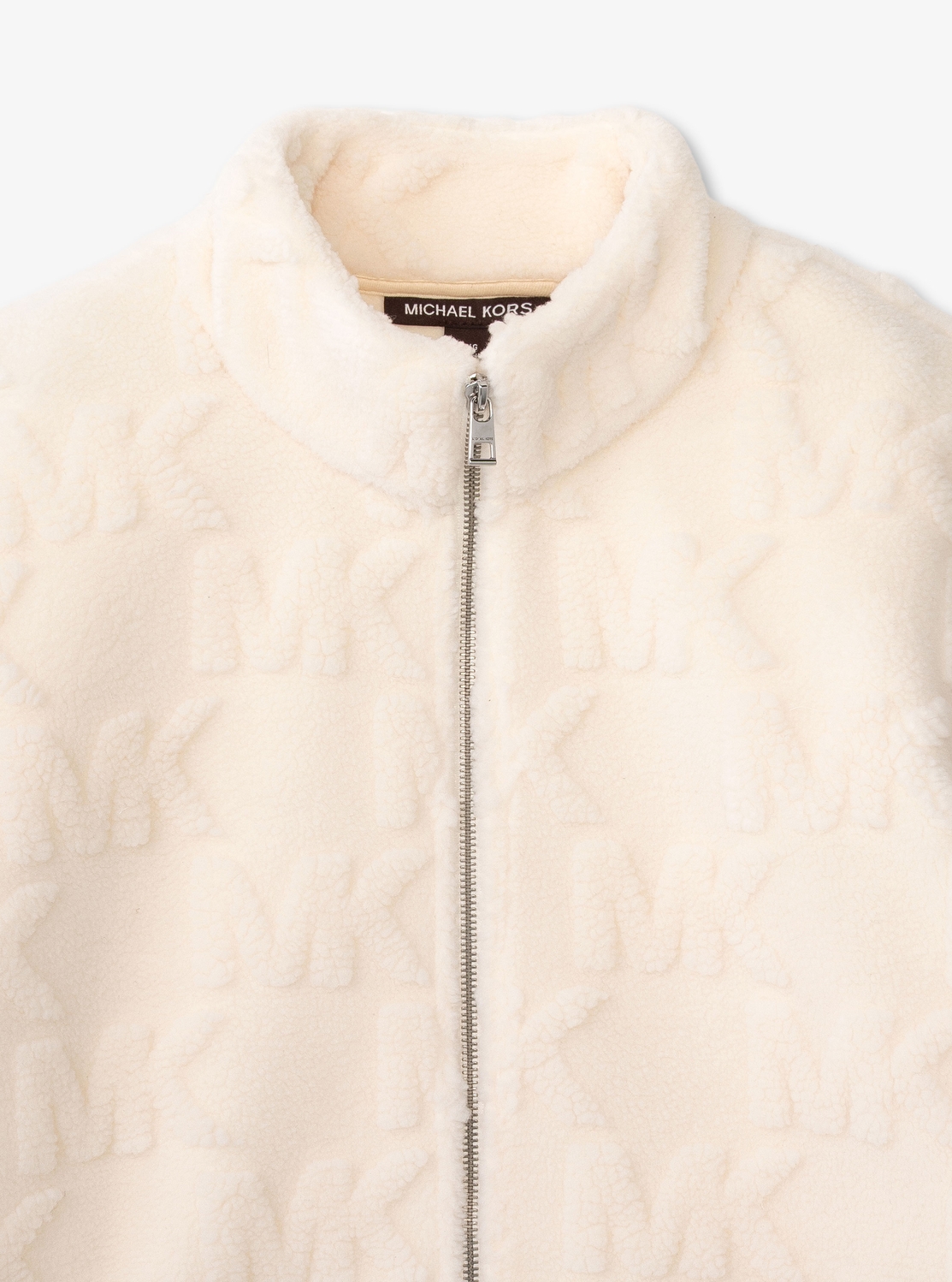 公式アウトレット】MKエンボスロゴ シェルパ モックネック ジップ