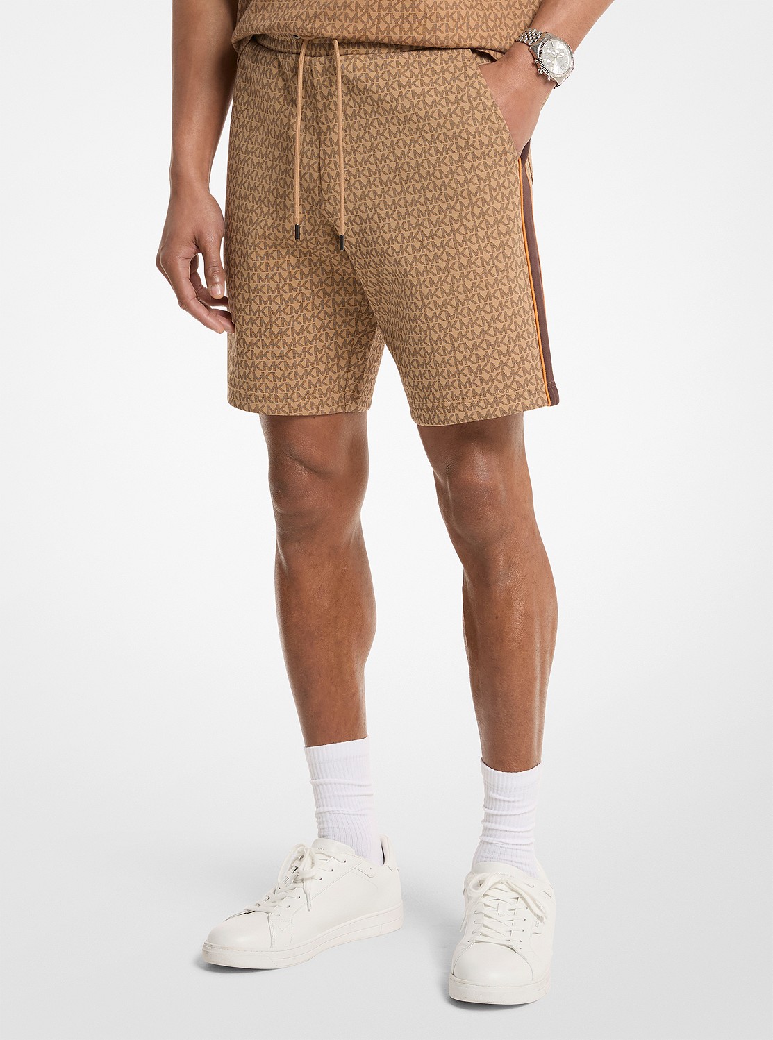MICHAEL KORS KORSレタリングロゴ ショートパンツ 公式アウトレット】シグネチャーロゴ コットンブレンド ショートパンツ