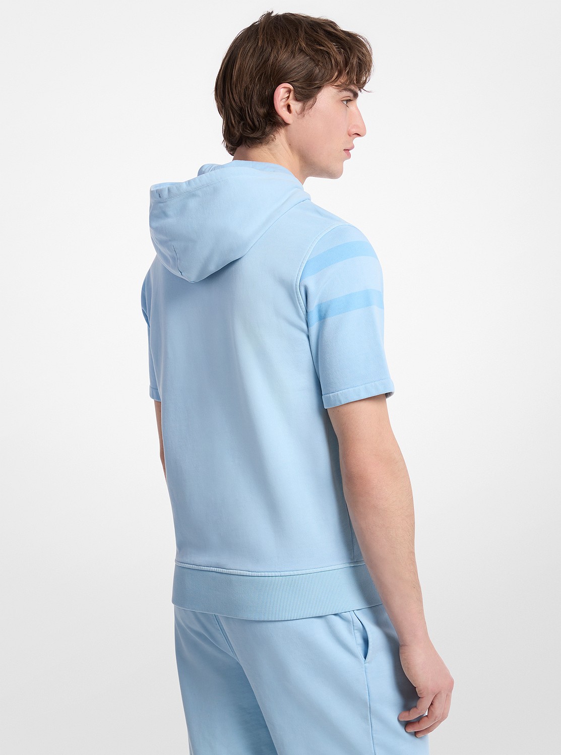 ロゴ ガーメントダイ コットン ショートスリーブ フーディー