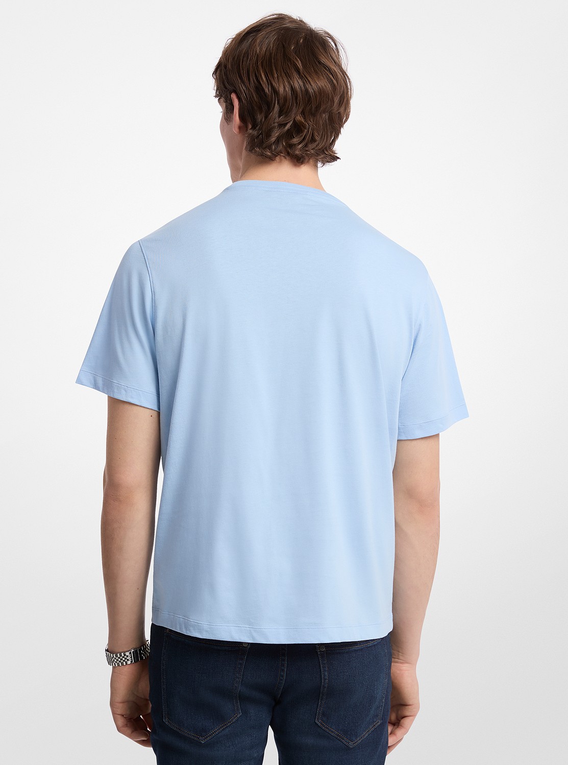 ジオメトリック プリント ロゴ コットン Tシャツ