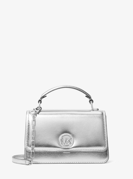 MICHAEL KORS マイケルコース　ペブルレザー　ホワイト RUTHIE ペブルレザー サッチェル スモール（ハンドバッグ