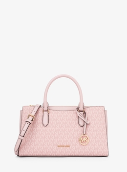 【極美品最安値】MICHAEL KORSロゴ柄ハンドバック　ホワイト×ピンク マイケルコース MICHAEL KORS バック （ピンク系） -waja bazar