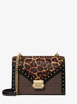 【未使用に近い】マイケルコース ショルダーバッグ モノグラム チェーン Michael Kors マイケルコース MKシグネチャー チェーン