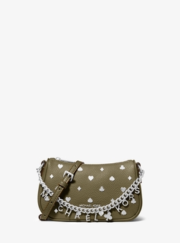 セール❗️Michael Kors リード スモール ロゴ&レザー クロスボディバ 公式アウトレット】COOPER エンボスロゴ ペブルレザー クロス