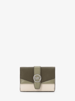 マイケルコース☆新品☆ EMPIRE レザー 二つ折り財布/グリーン