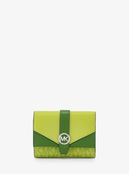 MICHAEL KORS 財布 Michael Kors Women's Greenwich Medium Zebra Signature Logo Snap