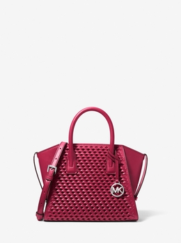 ★SALE【国内発送】マイケルコース☆AVRIL レザー2way バッグ 公式アウトレット】AVRIL ペブルレザー サッチェル スモール