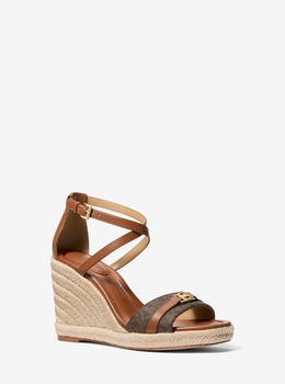 MK ブラック ウェッジサンダル Hannah Hannah Wedge Sandal | Michael Kors [US]