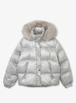 MICHAEL KORS◆CHOISYフーディッドパッファージャケット/ダウンジャケット/L/ポリエステル/BLK/MC60561 マイケルコース HOODED PUFFER JACKET フーデッド パファー ダウン ジャケット コート （ブラック）