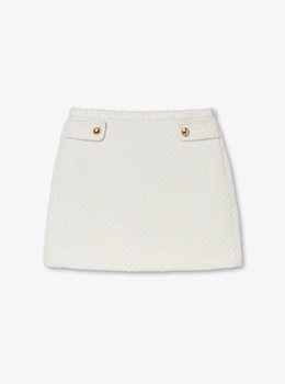 マイケルコース ロゴ ジャカード ニット ミニ スカート 国内発送 Michael Michael Kors ロゴジャカード ミニスカート