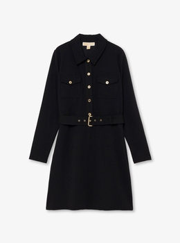 公式アウトレット】Vネック スナップ ポロ ドレス - ワンピース