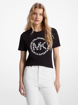 公式アウトレット】ラインストーン MK CHARM Tシャツ
