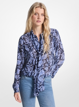 シフォン トップス M マイケルコース 公式アウトレット】 ONLY ONLINE トップス | マイケル・コース(MICHAEL
