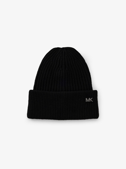 Michael kors ニット帽　マフラー　のセット　新品未使用　ホワイト マイケル マイケル コース MICHAEL MICHAEL KORS ☆MK柄ニット