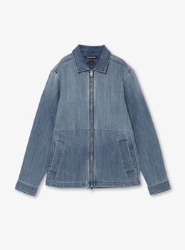 公式アウトレット】ハンドウォッシュ デニム ジップ シャツ ジャケット